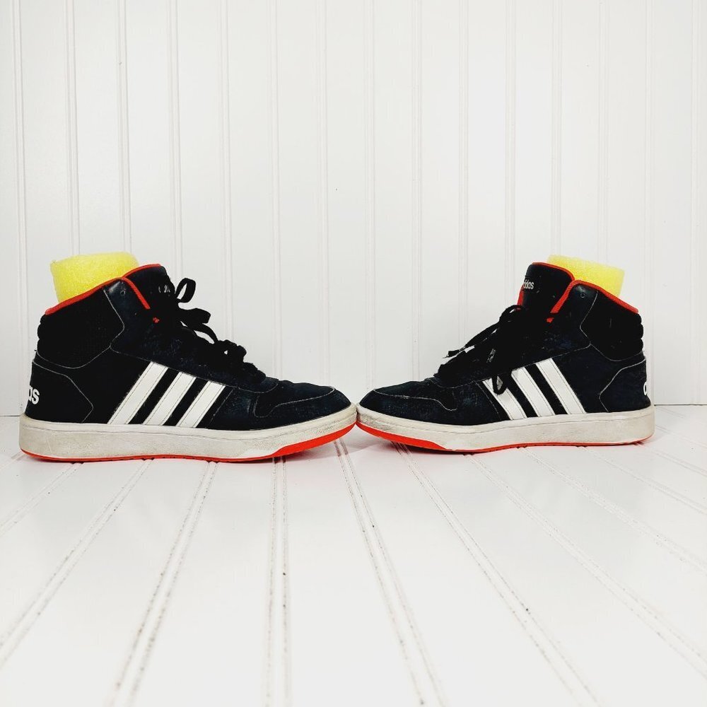 Adidas Hoops 2 Details Black White Orange Running Athletic Shoes Sneakers P414 - Picture 7 of 12